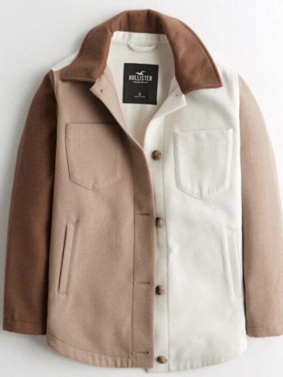 Hollister Jackets & Blazers - [SOLD] Hollister Brown Shacket - Long Wool Shirt Jacket Medium